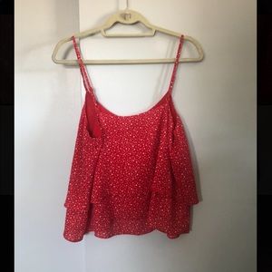 Red star crop top
